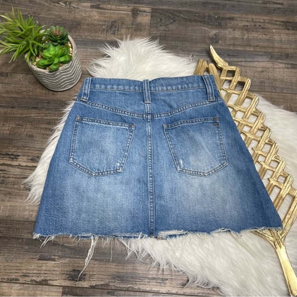 Madewell Cut Off Denim Jean Skirt - Picture 9 of 12